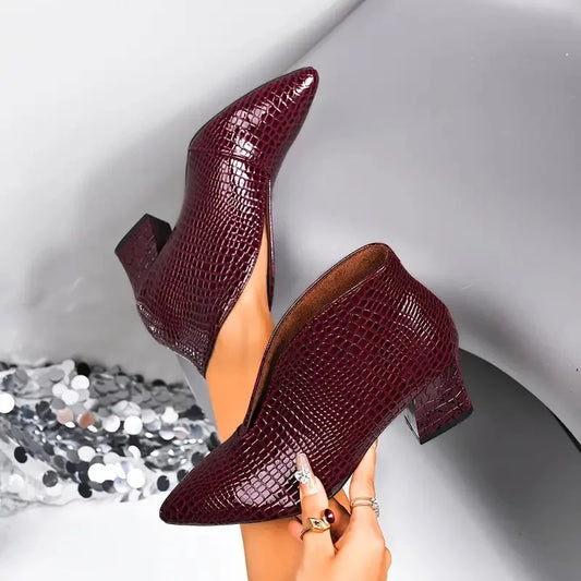 AORA™ – Comfortable Leather Heeled Ankle Boots